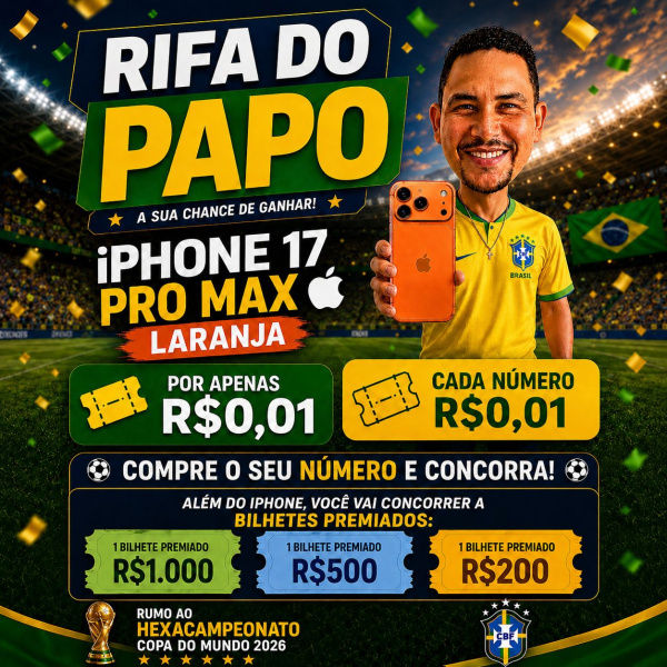 IPhone 17 Pro Max ou R$7.000,00 no PIX!
